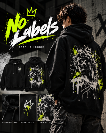 No Labels Graphic Hoodie